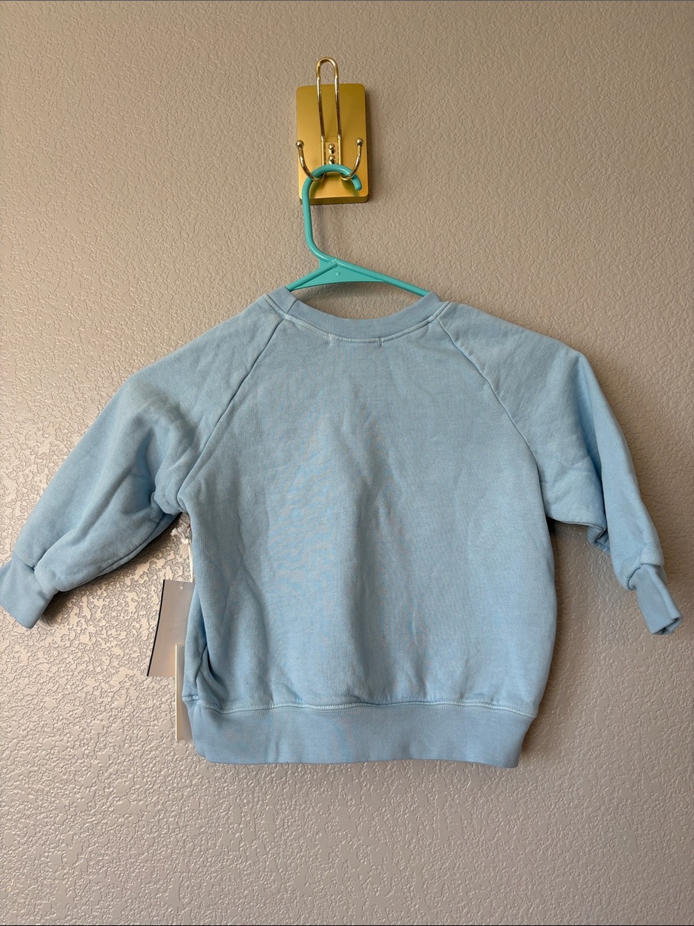 Good American Kids Light Blue "ALL GOOD" Pullover Sweatshirt - Picture 9 of 9